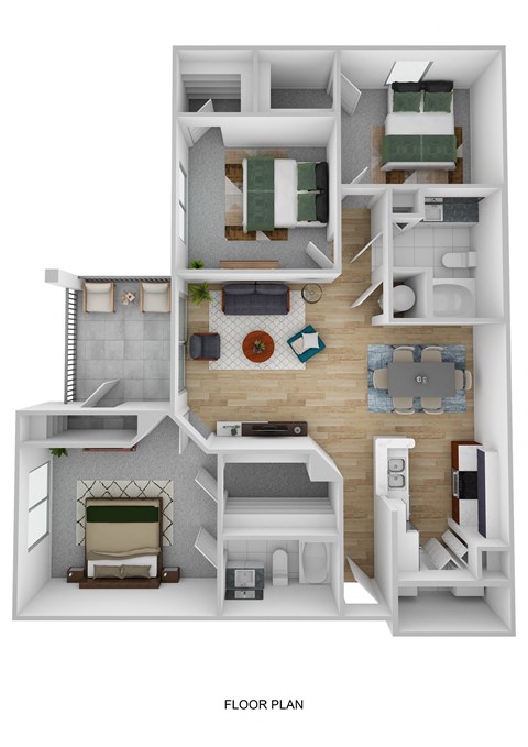 bedroom floor plan an in 3d